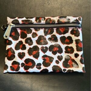 Brighton Leopard Print Wristlet - Red and Black